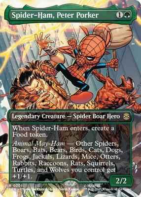 Magic: The Gathering - Marvel's Spider-Man - Spider-Ham, Peter Porker (Borderless) - Rare - Foil