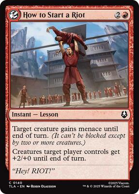 Magic: The Gathering - Avatar: The Last Airbender - How to Start a Riot - Normal - Anime Card Craze