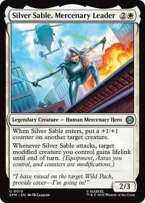 Magic: The Gathering - Marvel's Spider-Man - Silver Sable, Mercenary Leader - Uncommon - Normal