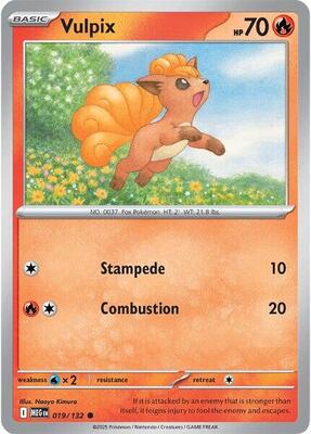 Pokemon ME01: Mega Evolution Vulpix - 019/132 - Anime Card Craze