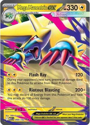 Pokemon ME01: Mega Evolution Mega Manectric ex - 050/132 - Anime Card Craze