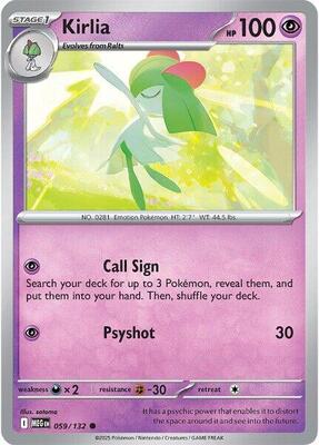 Pokemon ME01: Mega Evolution Kirlia - Anime Card Craze
