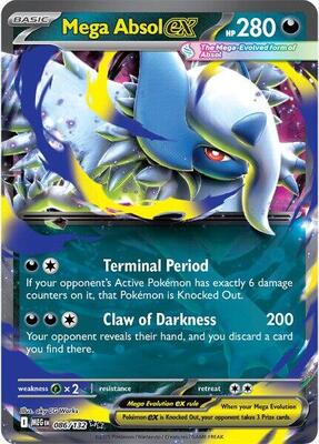 Pokemon ME01: Mega Evolution Mega Absol ex - 086/132 - Anime Card Craze