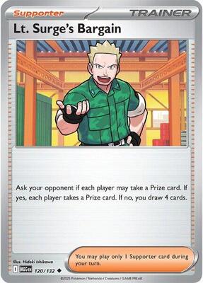 Pokemon ME01: Mega Evolution Lt. Surge's Bargain - 120/132 - Anime Card Craze