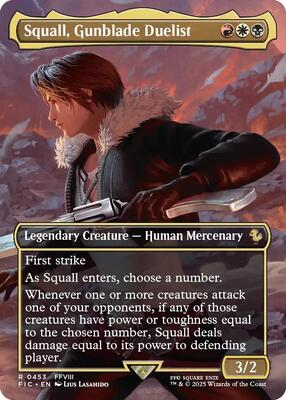 Magic: The Gathering - Commander: FINAL FANTASY - Squall, Gunblade Duelist (Borderless) - 453 - Normal