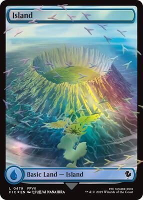Magic: The Gathering - Commander: FINAL FANTASY - Island (Chocobo Track Foil) - 479 - Foil