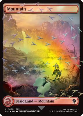 Magic: The Gathering - Commander: FINAL FANTASY - Mountain (Chocobo Track Foil) - 481 - Foil