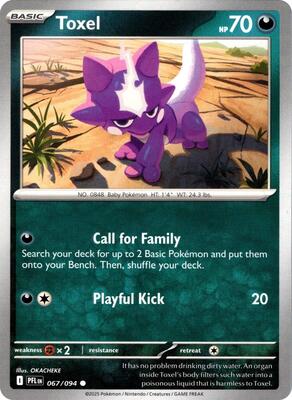Pokemon - ME02: Phantasmal Flames - Toxel - Anime Card Craze