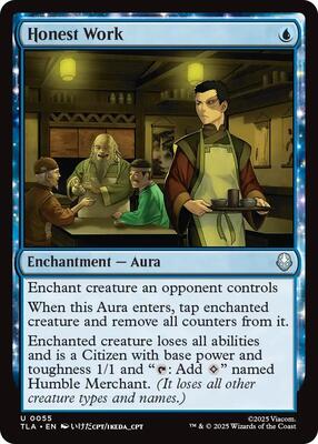 Magic: The Gathering - Avatar: The Last Airbender - Honest Work - Normal - Anime Card Craze
