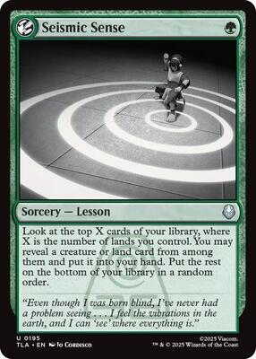 Magic: The Gathering - Avatar: The Last Airbender - Seismic Sense - Normal - Anime Card Craze