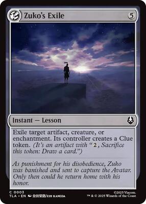 Magic: The Gathering - Avatar: The Last Airbender - Zuko's Exile - Normal - Anime Card Craze