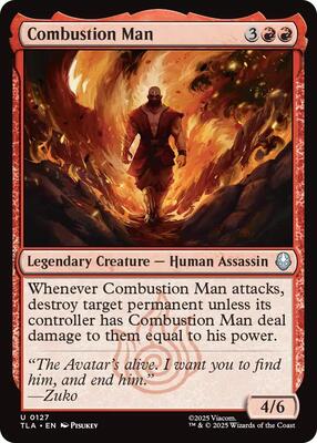 Magic: The Gathering - Avatar: The Last Airbender - Combustion Man - Foil - Anime Card Craze