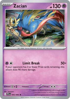 Pokemon - ME02: Phantasmal Flames - Zacian - 045/094 - Anime Card Craze