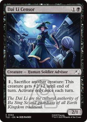 Magic: The Gathering - Avatar: The Last Airbender: Eternal-Legal - Dai Li Censor - Foil - Anime Card Craze