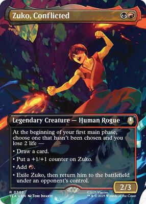 Magic: The Gathering - Avatar: The Last Airbender - Zuko, Conflicted (Borderless) - Normal - Anime Card Craze
