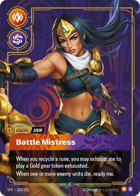 Riftbound: League of Legends Trading Card Game - Spiritforged - Sivir - Battle Mistress - Rare - Foil