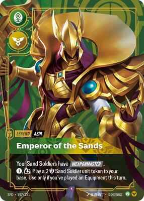 Riftbound: League of Legends Trading Card Game - Spiritforged - Azir - Emperor of the Sands - Rare - Foil