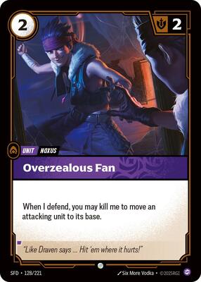 Riftbound: League of Legends Trading Card Game - Spiritforged - Overzealous Fan - Common - Normal