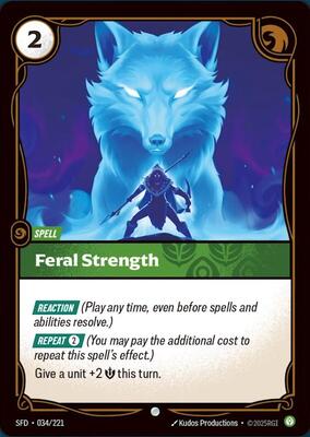 Riftbound: League of Legends Trading Card Game - Spiritforged - Feral Strength - Common - Normal