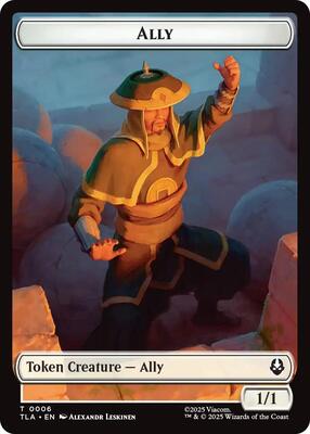 Magic: The Gathering - Avatar: The Last Airbender - Ally (0006) // Clue (0017) Double-Sided Token - Normal - Anime Card Craze