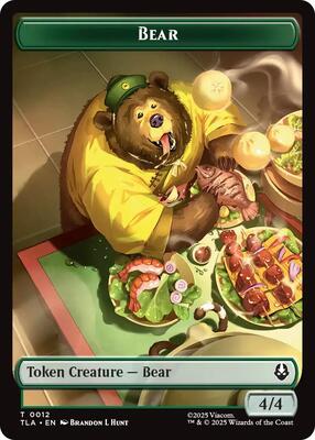 Magic: The Gathering - Avatar: The Last Airbender - Bear // Food (0020) Double-Sided Token - Normal - Anime Card Craze
