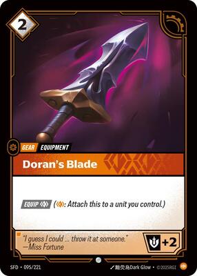 Riftbound: League of Legends Trading Card Game - Spiritforged - Doran's Blade - Common - Normal