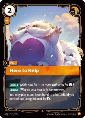 Riftbound: League of Legends Trading Card Game - Spiritforged - Here to Help - Rare - Foil