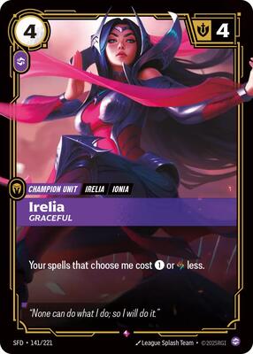 Riftbound: League of Legends Trading Card Game - Spiritforged - Irelia - Graceful - Rare - Foil
