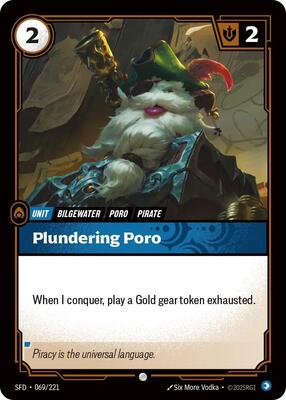 Riftbound: League of Legends Trading Card Game - Spiritforged - Plundering Poro - Common - Normal