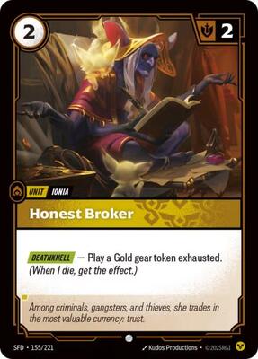 Riftbound: League of Legends Trading Card Game - Spiritforged - Honest Broker - Common - Normal