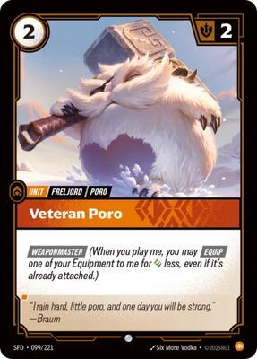 Riftbound: League of Legends Trading Card Game - Spiritforged - Veteran Poro - Common - Normal