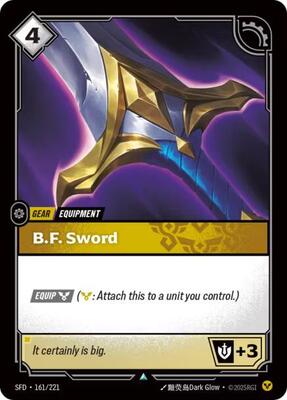 Riftbound: League of Legends Trading Card Game - Spiritforged - B.F. Sword - Uncommon - Normal