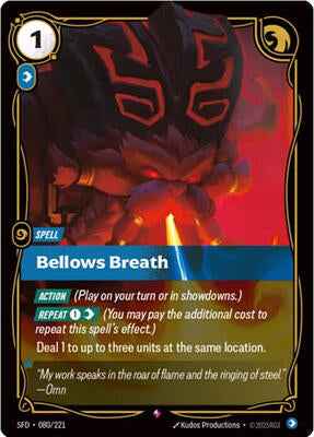 Riftbound: League of Legends Trading Card Game - Spiritforged - Bellows Breath - Rare - Foil