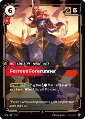 Riftbound: League of Legends Trading Card Game - Spiritforged - Ferrous Forerunner - Rare - Foil