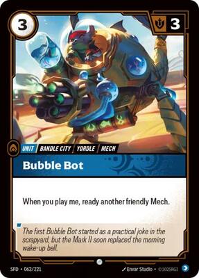 Riftbound: League of Legends Trading Card Game - Spiritforged - Bubble Bot - Common - Normal