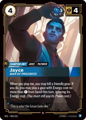 Riftbound: League of Legends Trading Card Game - Spiritforged - Jayce - Man of Progress - Rare - Foil