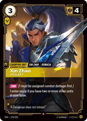 Riftbound: League of Legends Trading Card Game - Spiritforged - Xin Zhao - Vigilant - Rare - Foil