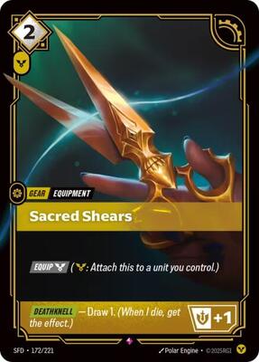 Riftbound: League of Legends Trading Card Game - Spiritforged - Sacred Shears - Rare - Foil