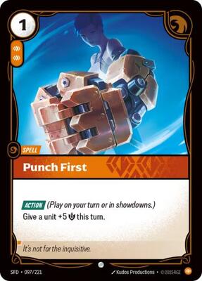 Riftbound: League of Legends Trading Card Game - Spiritforged - Punch First - Common - Normal