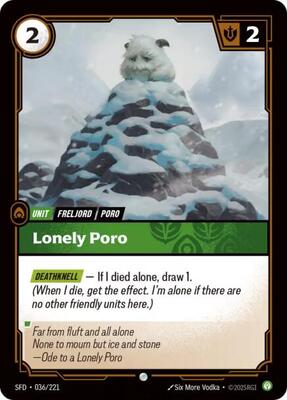 Riftbound: League of Legends Trading Card Game - Spiritforged - Lonely Poro - Common - Normal