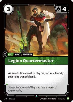 Riftbound: League of Legends Trading Card Game - Spiritforged - Legion Quartermaster - Uncommon - Normal