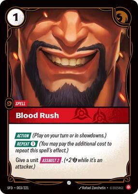 Riftbound: League of Legends Trading Card Game - Spiritforged - Blood Rush - Common - Normal