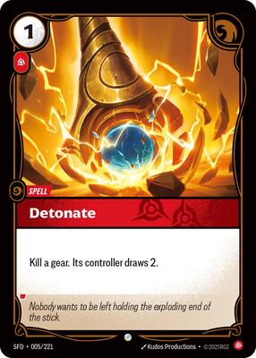 Riftbound: League of Legends Trading Card Game - Spiritforged - Detonate - Common - Normal