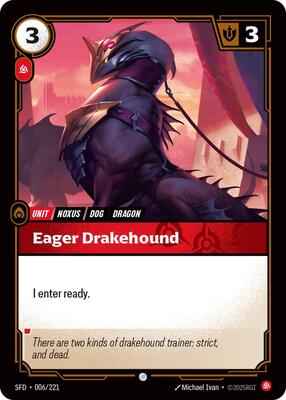 Riftbound: League of Legends Trading Card Game - Spiritforged - Eager Drakehound - Common - Normal