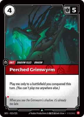 Riftbound: League of Legends Trading Card Game - Spiritforged - Perched Grimwyrm - Uncommon - Foil