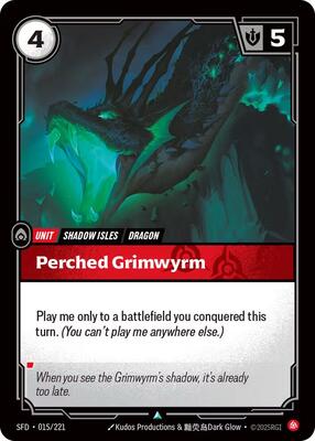 Riftbound: League of Legends Trading Card Game - Spiritforged - Perched Grimwyrm - Uncommon - Normal
