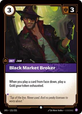 Riftbound: League of Legends Trading Card Game - Spiritforged - Black Market Broker - Common - Normal