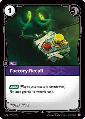 Riftbound: League of Legends Trading Card Game - Spiritforged - Factory Recall - Uncommon - Normal