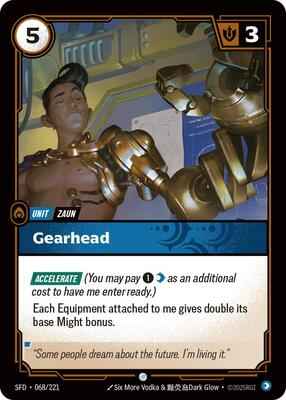 Riftbound: League of Legends Trading Card Game - Spiritforged - Gearhead - Common - Normal