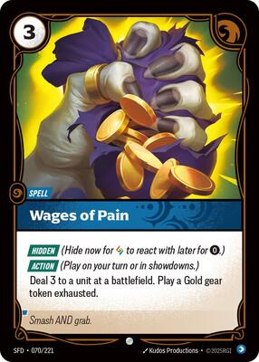 Riftbound: League of Legends Trading Card Game - Spiritforged - Wages of Pain - Common - Normal